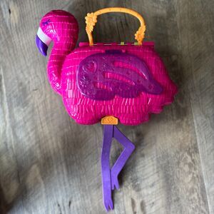 Polly Pockets Flamingo Party Large Play Set w/ 2 Polly Pocket Dolls In Bag